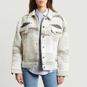 Levi's Women's Made and Crafted Tribal Woven Fringe Jacket